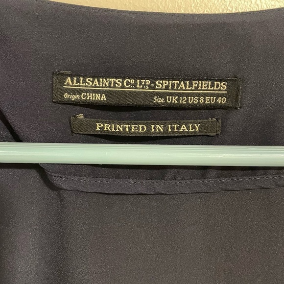 All Saints SPITALFIELDS Sleeveless Multicolor Top size 8 - Picture 2 of 3